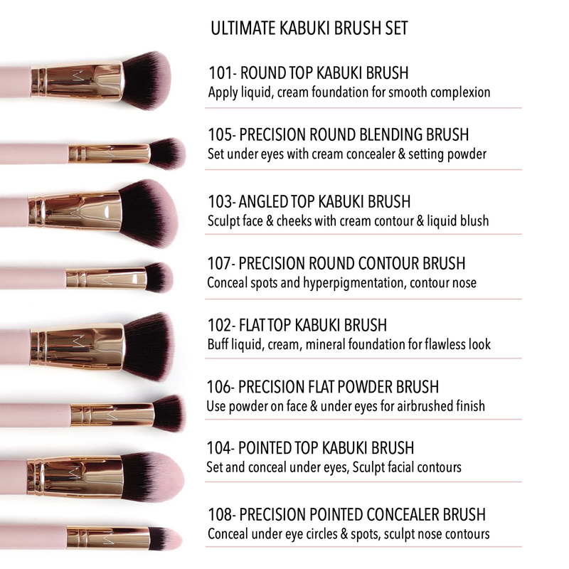 Ultimate Kabuki Brush Set - 8 Piece Set