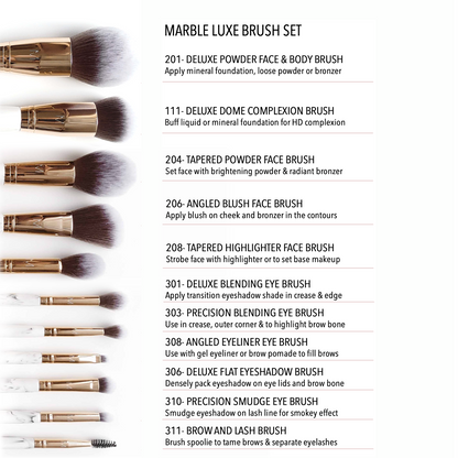 Luxe Marble Angled Blush Face Brush