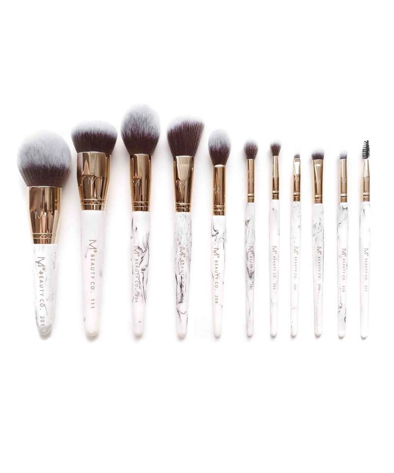Luxe Marble Brush Set 11 - Piece Set