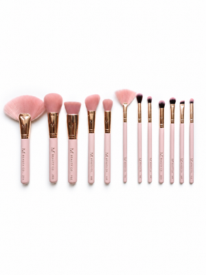 Rose Gold Luxe Brush Set - 12 Piece Set