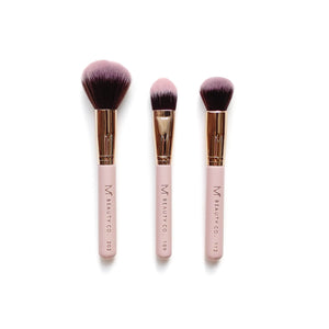 Rose Gold Daily Essential Brush Set 3 - Piece Set