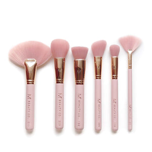 Rose Gold Complete Face Brush Set 6 - Piece Set